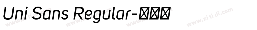 Uni Sans Regular字体转换